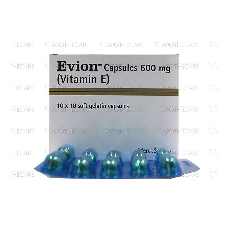 Evion 400mg Vitamin E Capsules (30 Capsules) — authentic medicine packaging