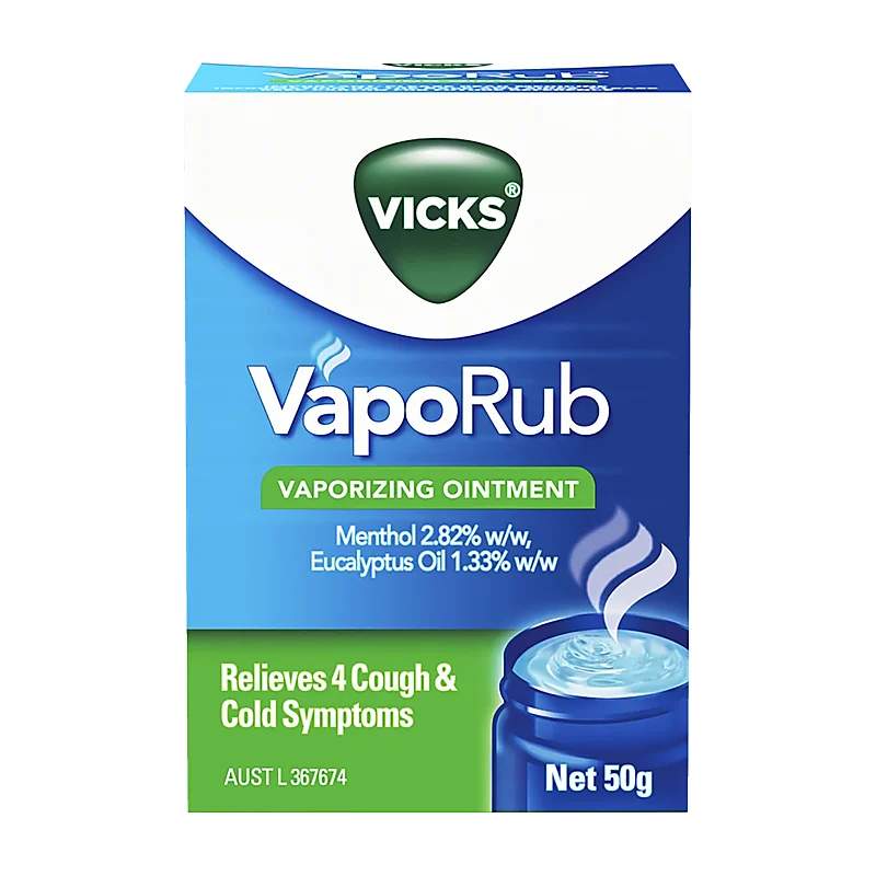 Vicks VapoRub Ointment (50g Tub) — authentic medicine packaging