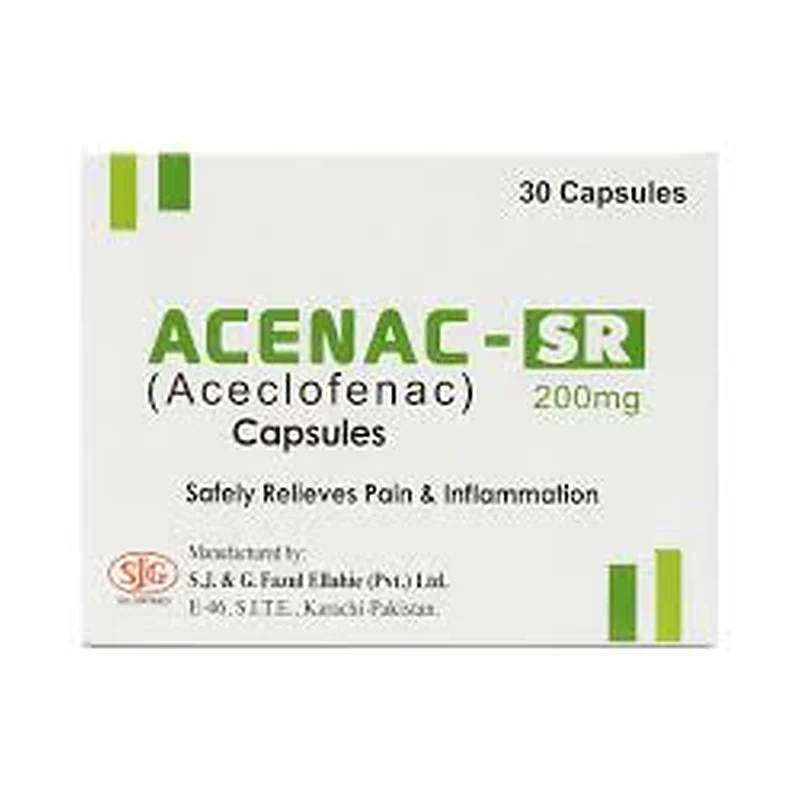 Acenac-Sr (200Mg) 30 Capsules — authentic medicine packaging