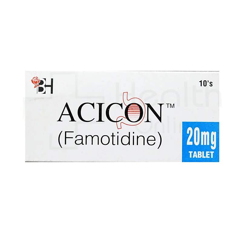 Acicon (20Mg) 10 Tablets — authentic medicine packaging