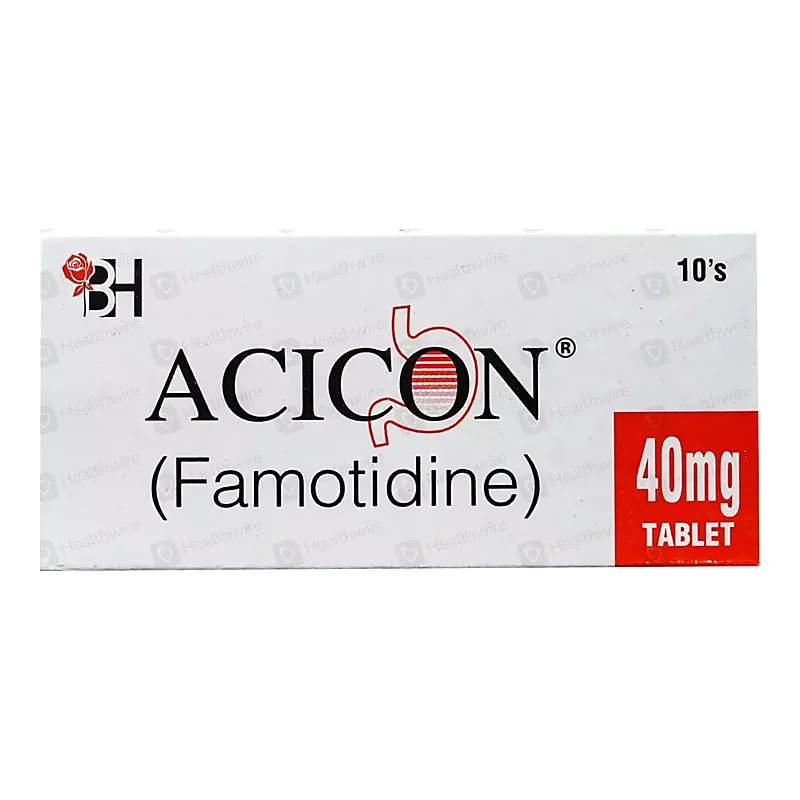 Acicon (40Mg) 10 Tablets — authentic medicine packaging