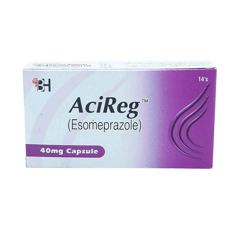 Acireg (40Mg) 14 Capsules — authentic medicine packaging