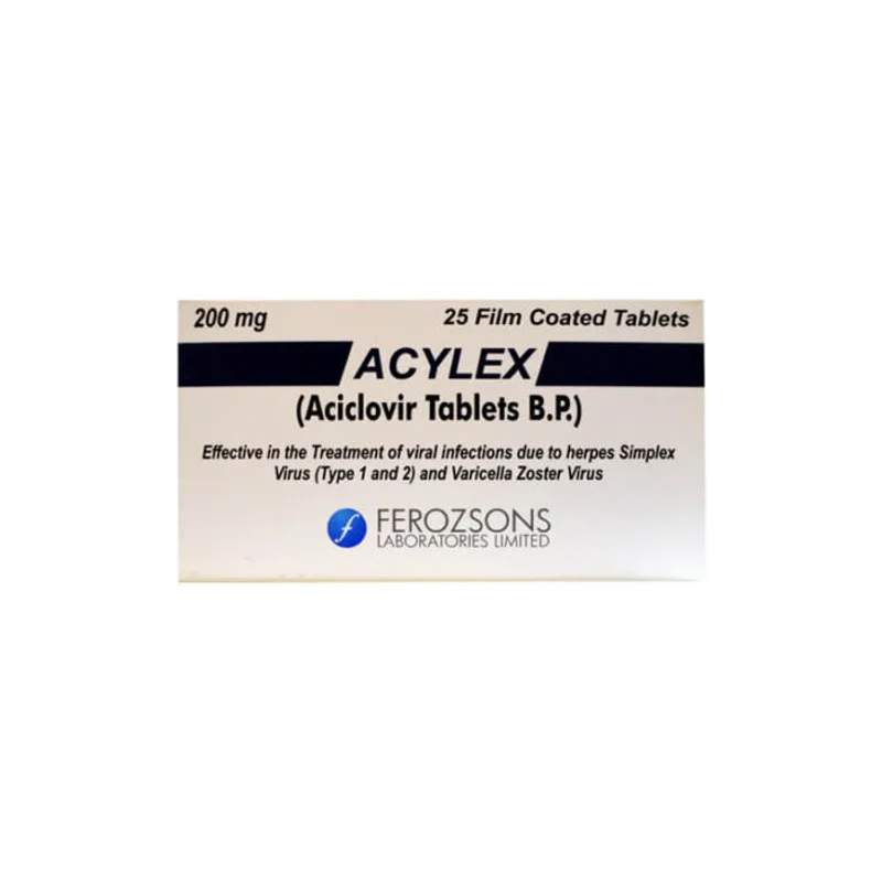 Acylex (200Mg) 25 Tablets — authentic medicine packaging