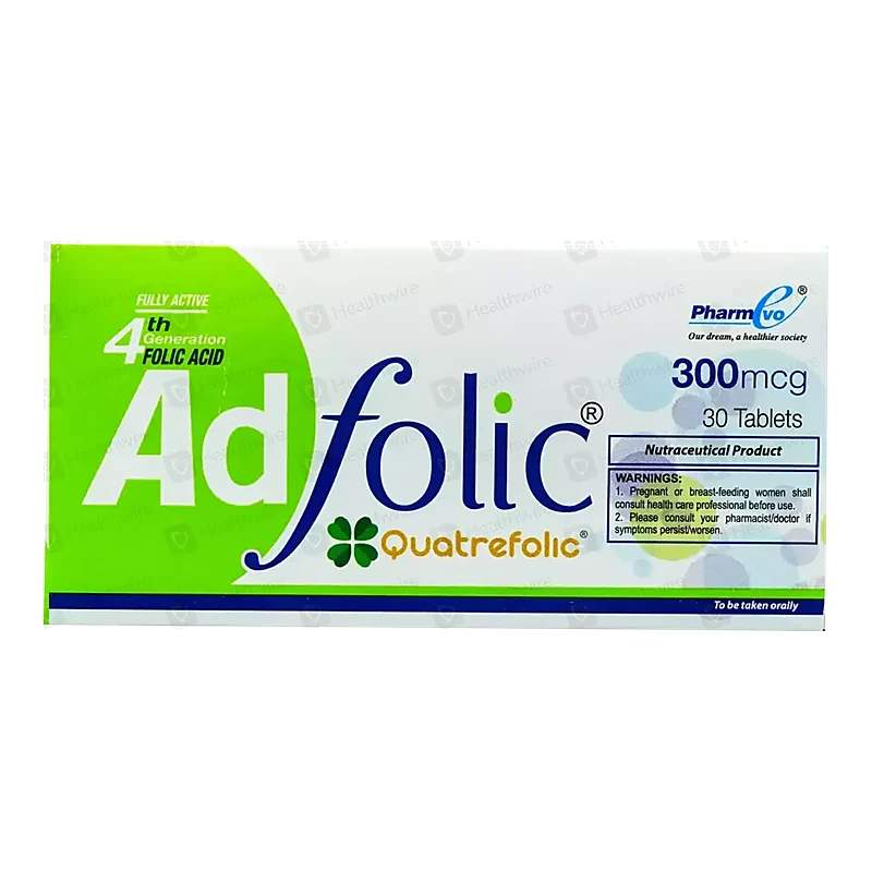Ad Folic (300Mcg) 30 Tablets — authentic medicine packaging