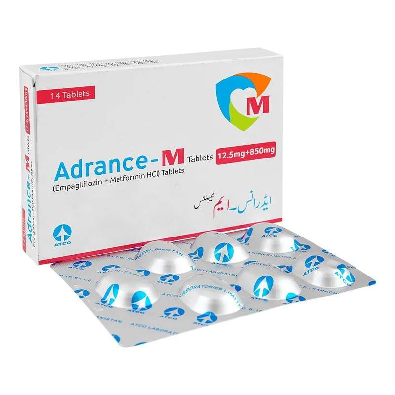 Adrance M (5/500Mg) 14 Tablets — authentic medicine packaging