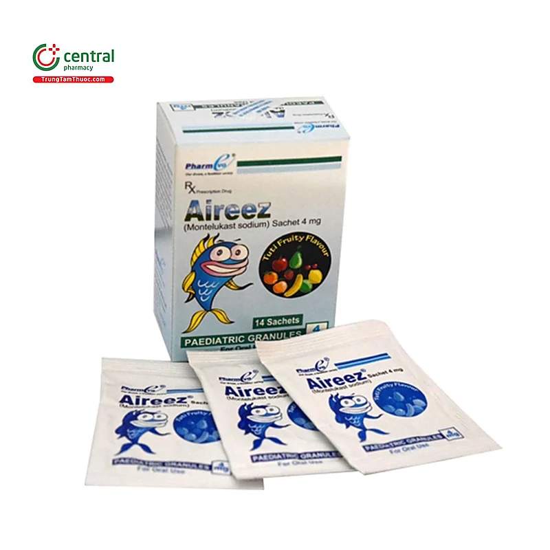 Aireez (4Mg) 14 Sachetes — authentic medicine packaging