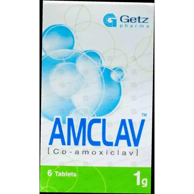 Amclav (1000Mg) 6 Tablets — authentic medicine packaging