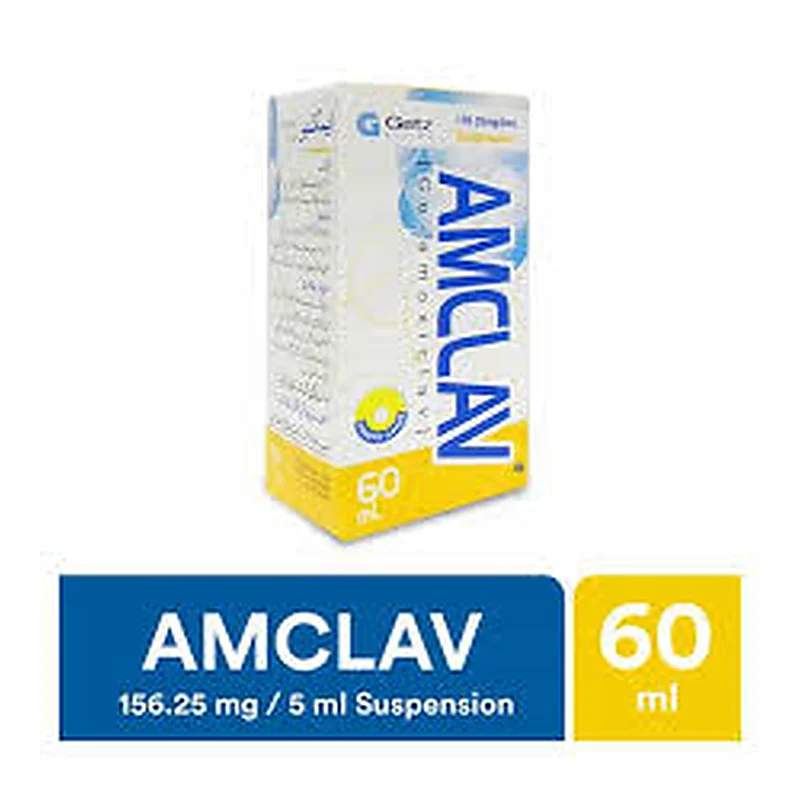 Amclav (156.25Mg/5Ml) 60Ml Suspension — authentic medicine packaging