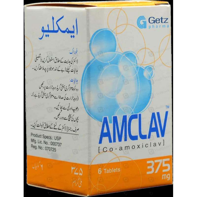 Amclav (375Mg) 6 Tablets — authentic medicine packaging