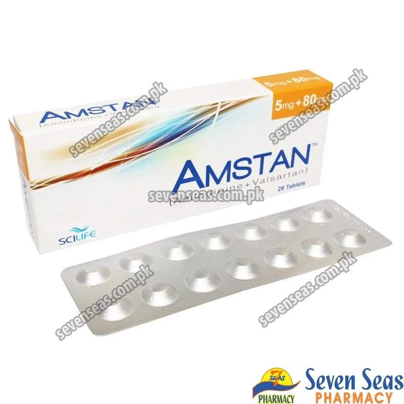 Amstan (5/80Mg) 28 Tablets — authentic medicine packaging