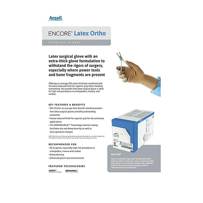 Ansell Gloves 7.5 — authentic medicine packaging