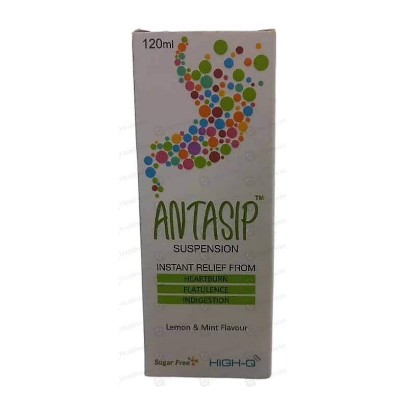 Antasip Sugar Free (120Ml) Suspension — authentic medicine packaging