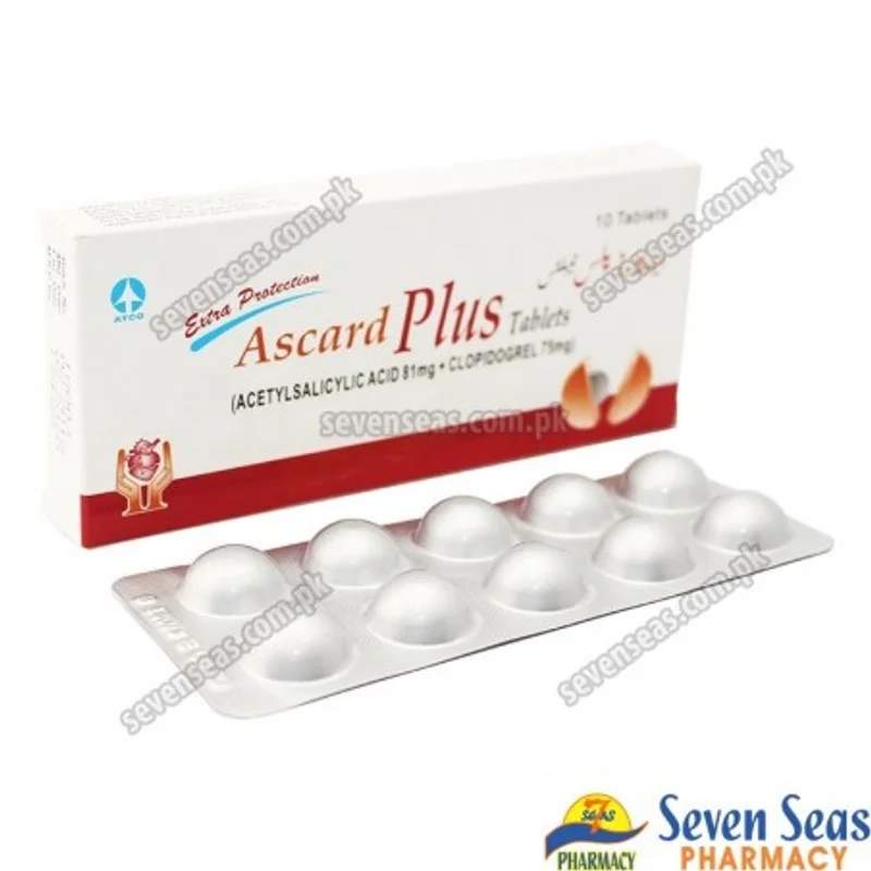 Ascard Plus (81/75Mg) 10 Tablets — authentic medicine packaging