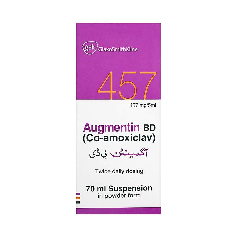 Augmentin Bd (457Mg/5Ml) 70Ml Suspension — authentic medicine packaging