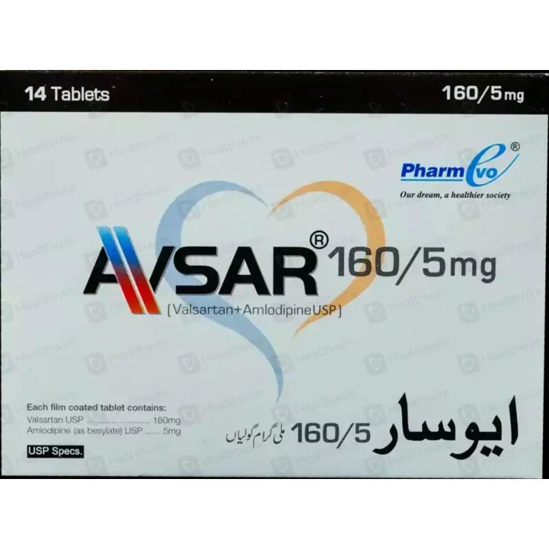 Avsar (5/160Mg) 14 Tablets — authentic medicine packaging