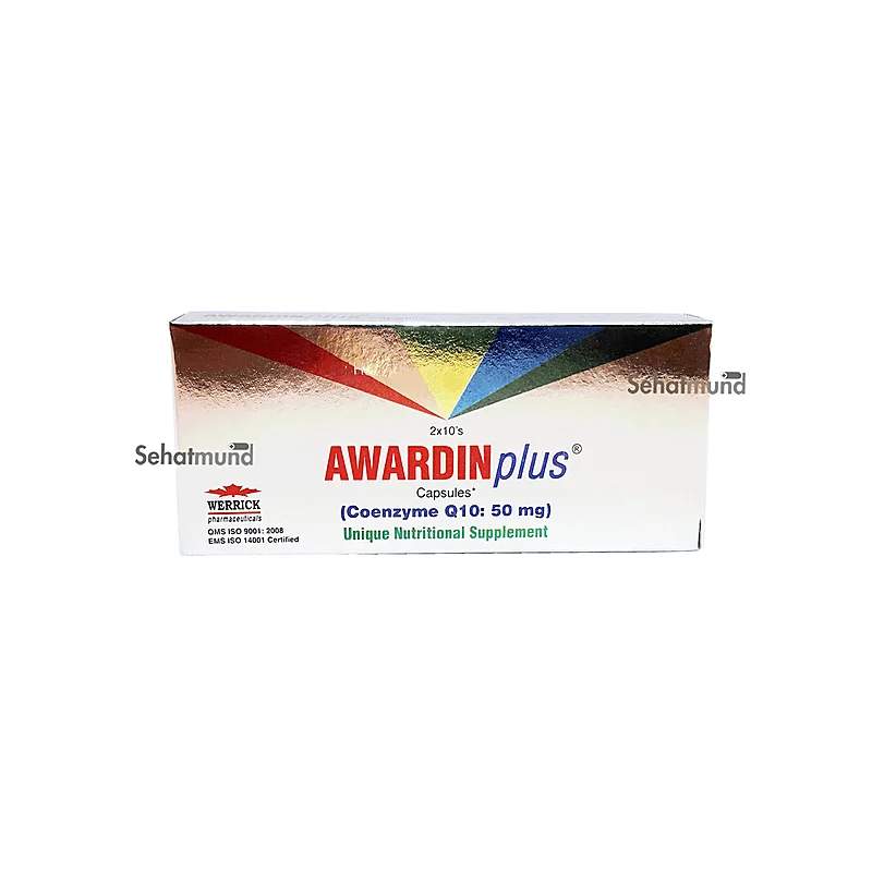 Awardin Plus 20 Capsules — authentic medicine packaging