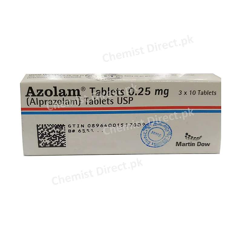 Azolam (0.5Mg) 30 Tablets — authentic medicine packaging