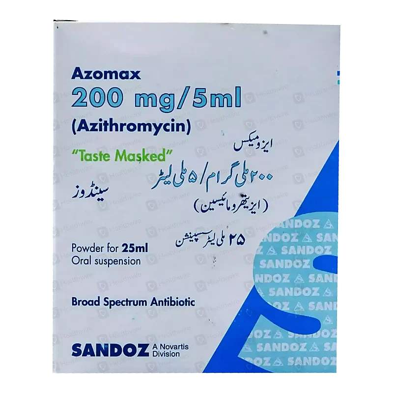Azomax (200Mg/5Ml) 25Ml Oral Suspension — authentic medicine packaging