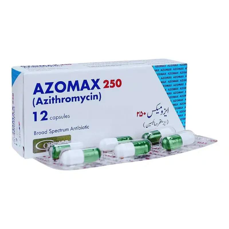 Azomax (250Mg) 12 Capsules — authentic medicine packaging