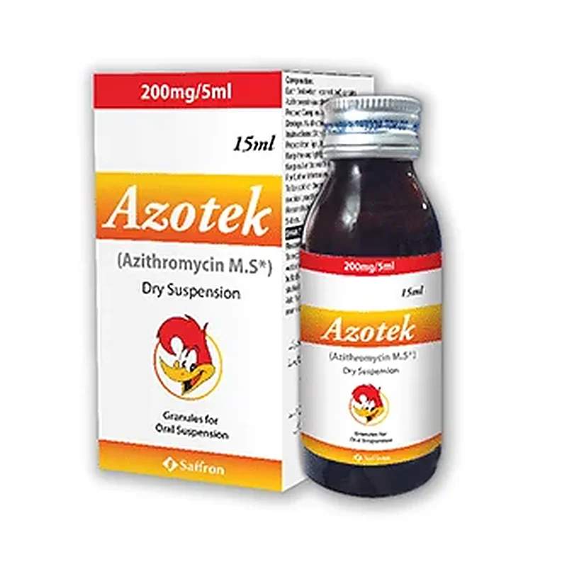 Azotek (200Mg/5Ml) 15Ml Suspension — authentic medicine packaging