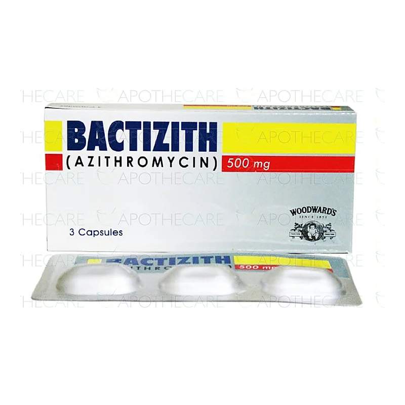 Bactizith (250Mg) 10S Capsules — authentic medicine packaging