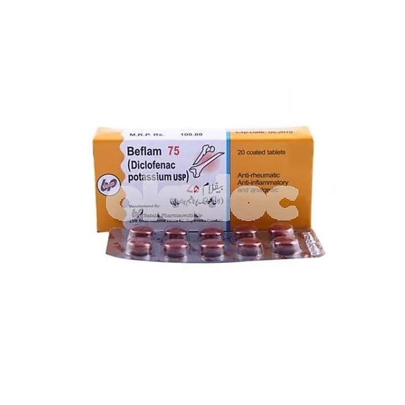 Beflam (75Mg) 20 Tablets — authentic medicine packaging