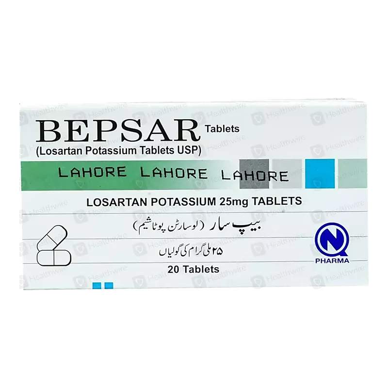 Bepsar (25Mg) 20 Tablets — authentic medicine packaging