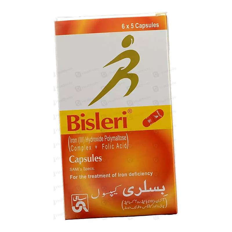 Bisleri (100Mg/350Mcg) 30 Capsules — authentic medicine packaging