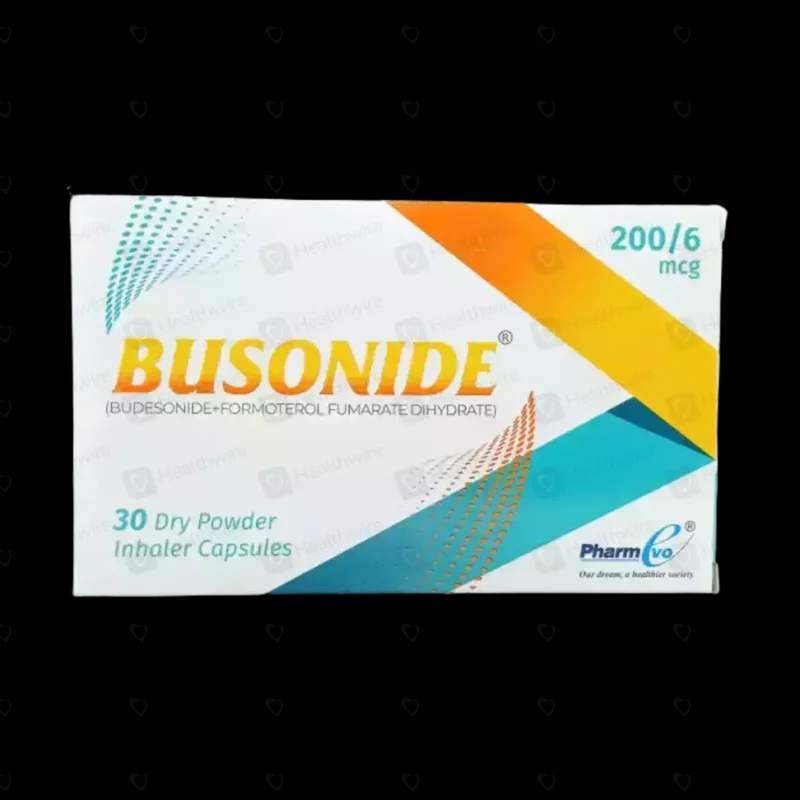 Busonide (200/6Mcg) 30 Dry Powder Inhaler Capsules — authentic medicine packaging
