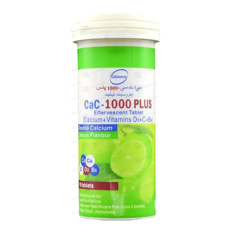 Cac-1000 Plus (Cola) 10 Tablets — authentic medicine packaging