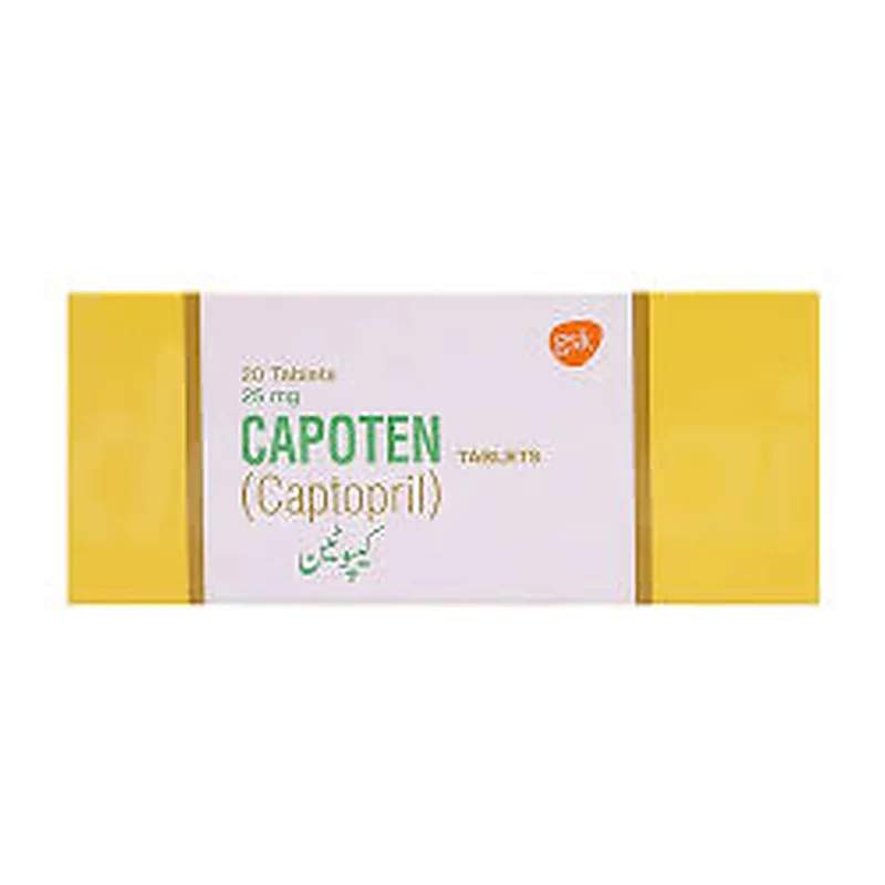 Capoten (25Mg) 20 Tablets — authentic medicine packaging