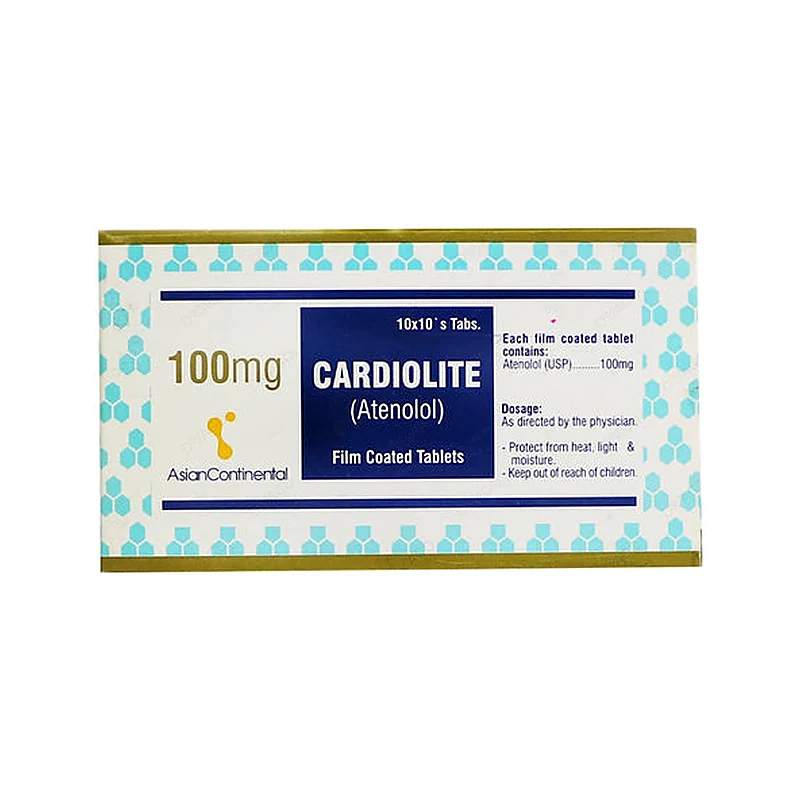 Cardiolite (25Mg) 100 Tablets — authentic medicine packaging