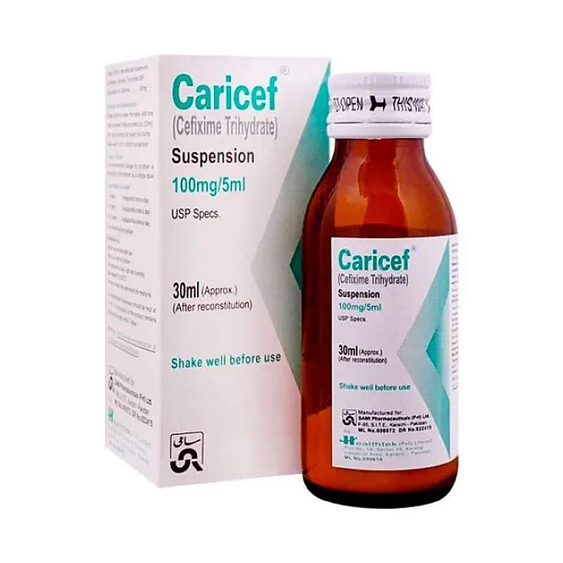 Caricef (100Mg/5Ml) 30Ml Suspension — authentic medicine packaging