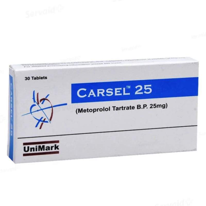 Carsel 25 (25Mg) 30 Tablets — authentic medicine packaging