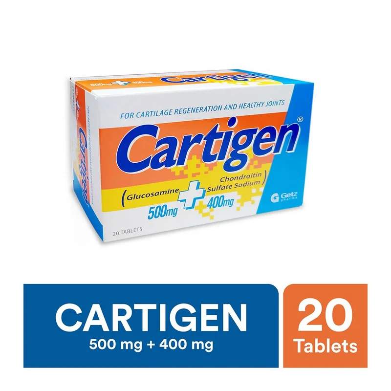 Cartigen (500/400Mg) 20 Tablets — authentic medicine packaging