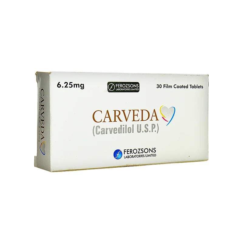 Carveda (25Mg) 10 Tablets — authentic medicine packaging
