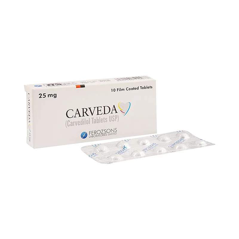 Carveda (3.125Mg) 10 Tablets — authentic medicine packaging