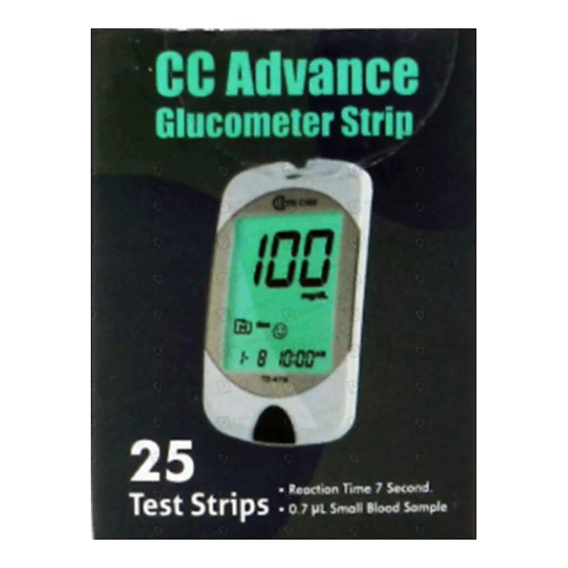Cc Advance (Glucometer ) 25 Test Strips — authentic medicine packaging