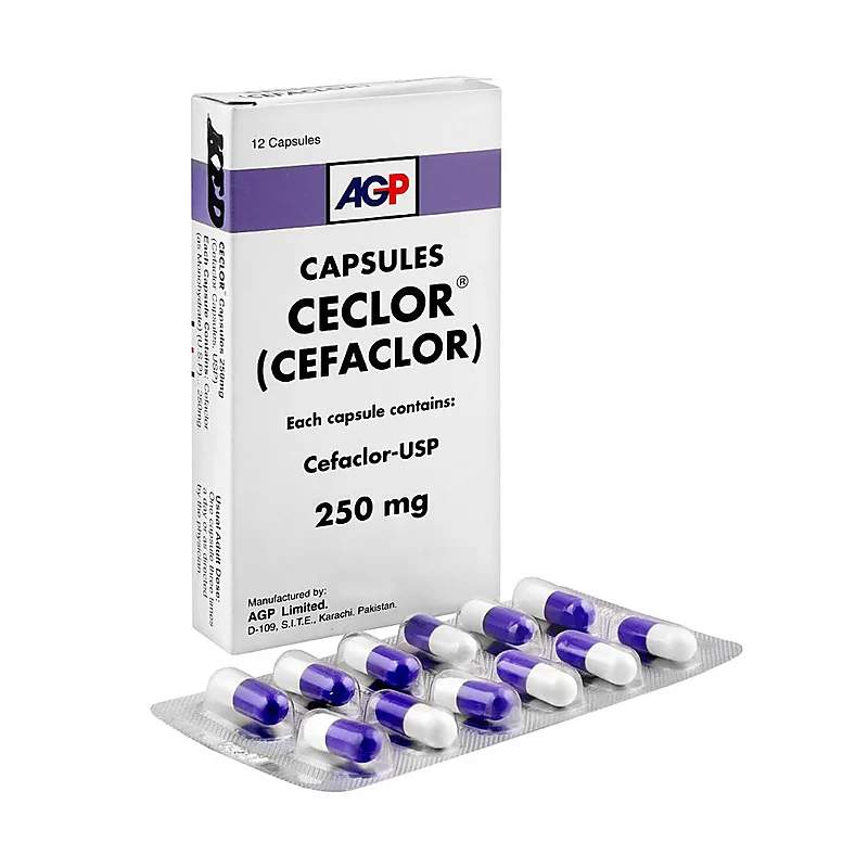 Ceclor (500Mg) 12 Capsules — authentic medicine packaging