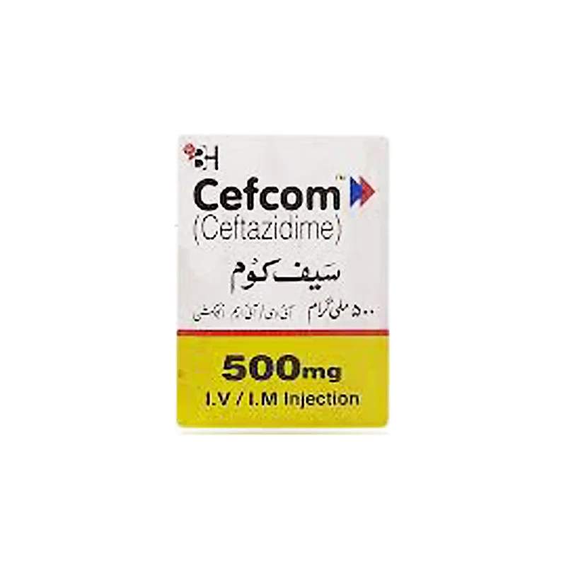 Cefcom (500Mg) 1 Vial Injection — authentic medicine packaging