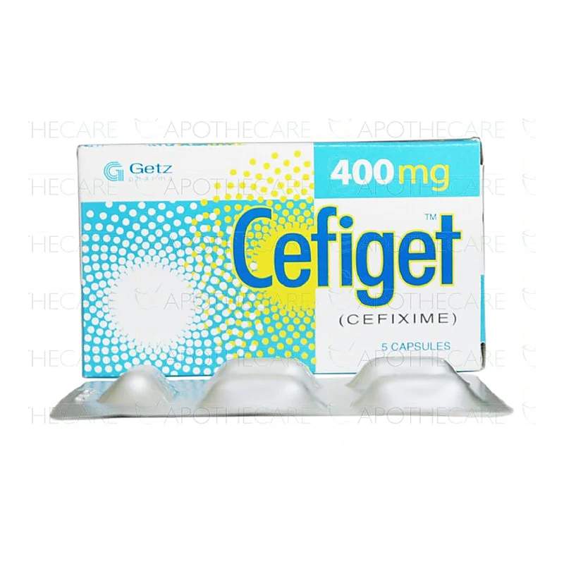 Cefiget (400Mg) 5 Capsules — authentic medicine packaging