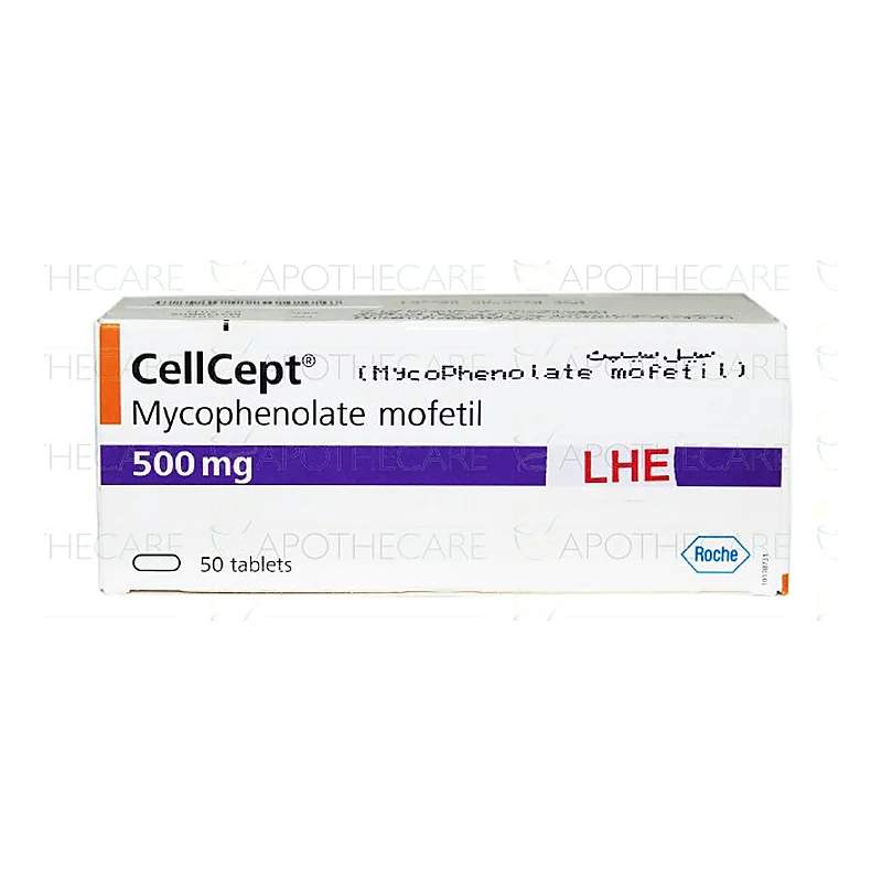 Cellcept (500Mg) 50 Capsules — authentic medicine packaging