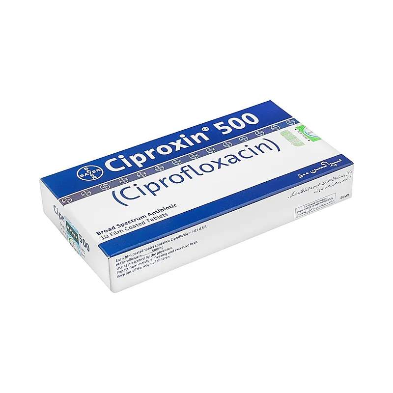 Ciproxin (500Mg) 10 Tablets — authentic medicine packaging