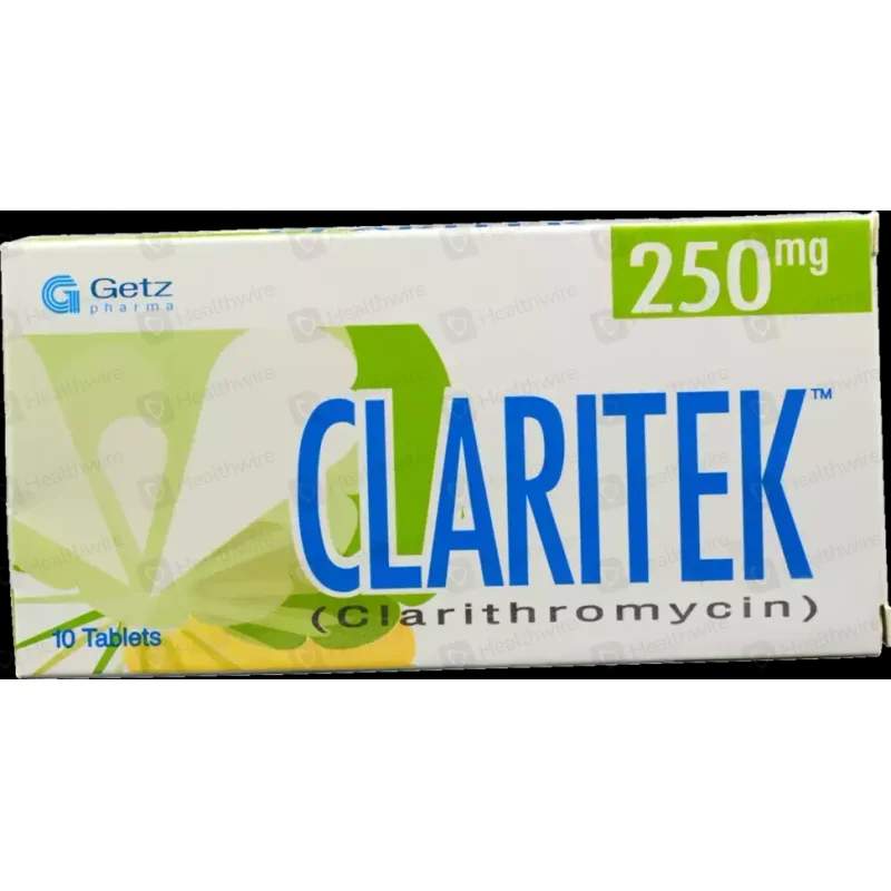 Claritek (250Mg) 10 Tablets — authentic medicine packaging