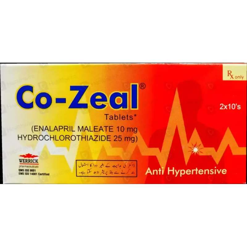 Co-Zeal (10/25Mg) 20 Tablets — authentic medicine packaging