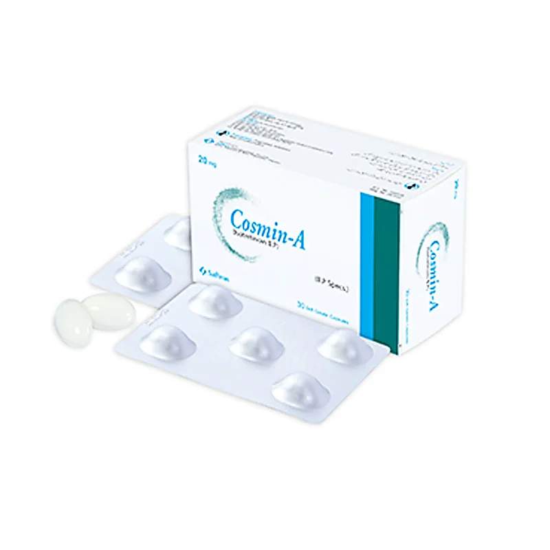 Cosmin-A (20Mg) 30 Caps — authentic medicine packaging