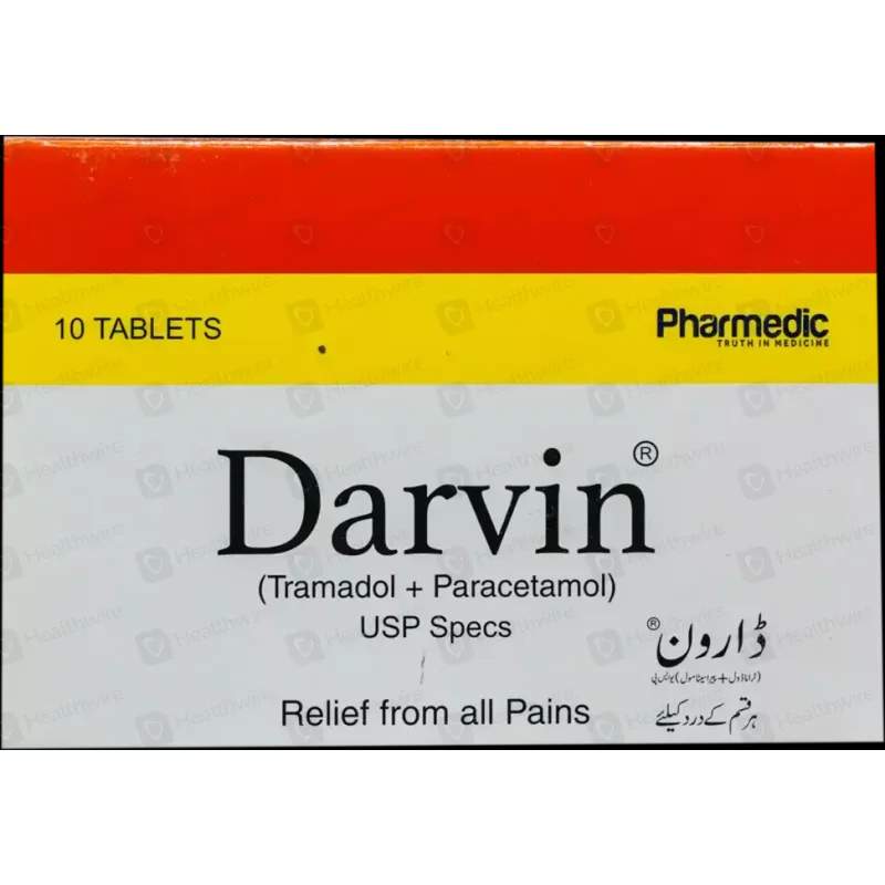 Darvin (37.5/325Mg) 20 Tablets — authentic medicine packaging