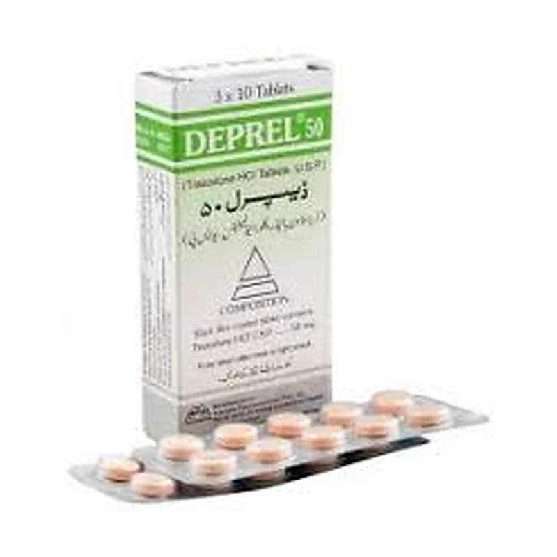 Deprel (50Mg) 30 Tablets — authentic medicine packaging