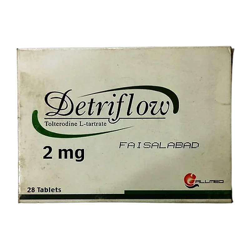 Detriflow (2Mg) 28 Tablets — authentic medicine packaging