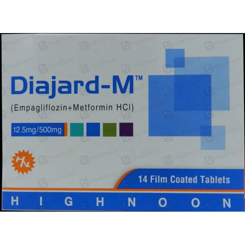 Diajard-M (12.5/500Mg) 14 Tablets — authentic medicine packaging